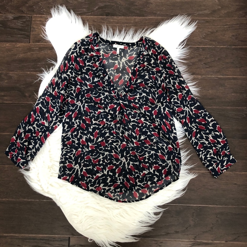 [Joie] 3/4 Sleeve Silk Fall Blouse